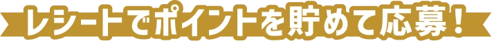 レシートでポイントを貯めて応募